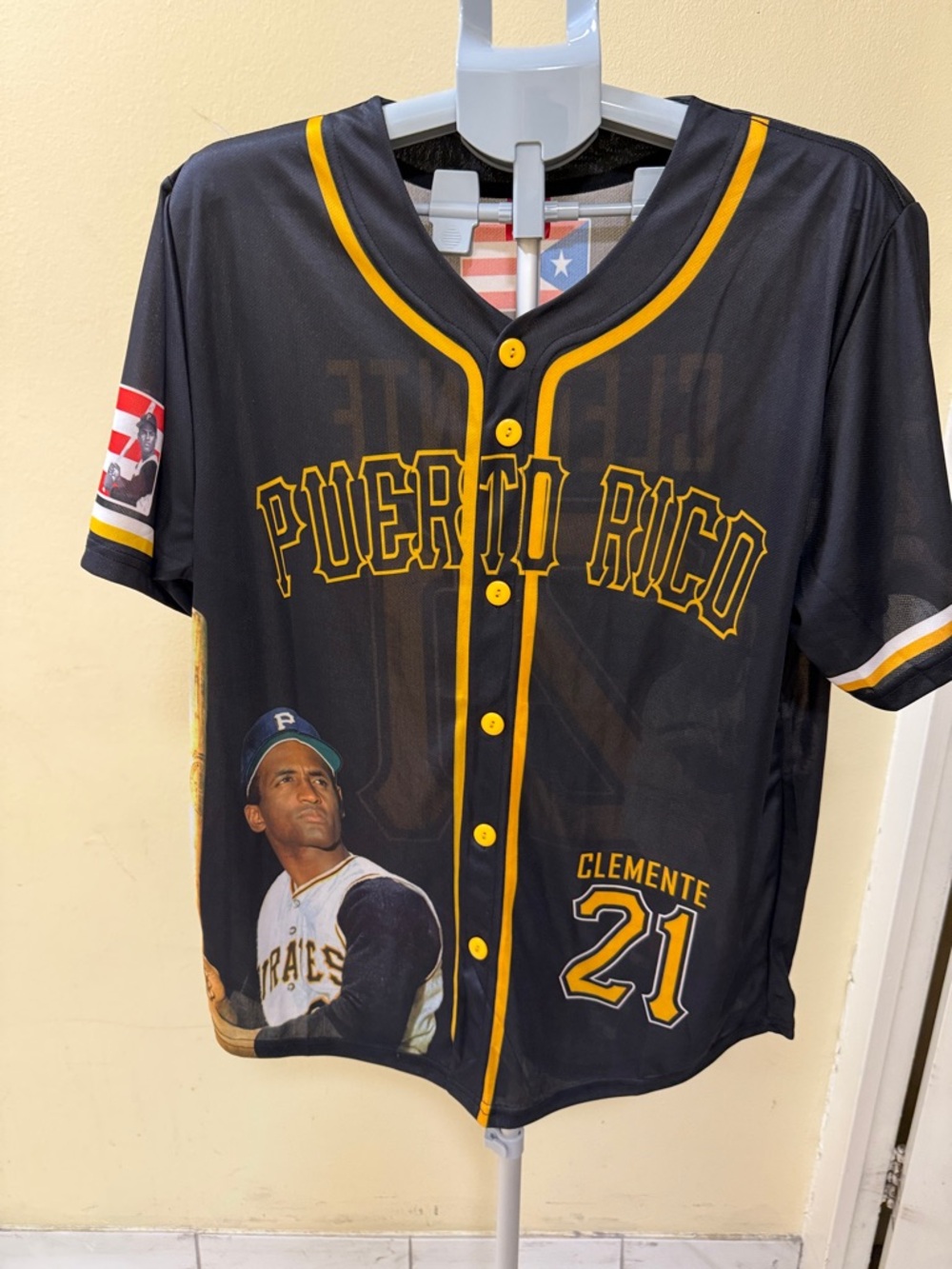 Puerto Rico Roberto Clemente #21 Black Baseball Jersey